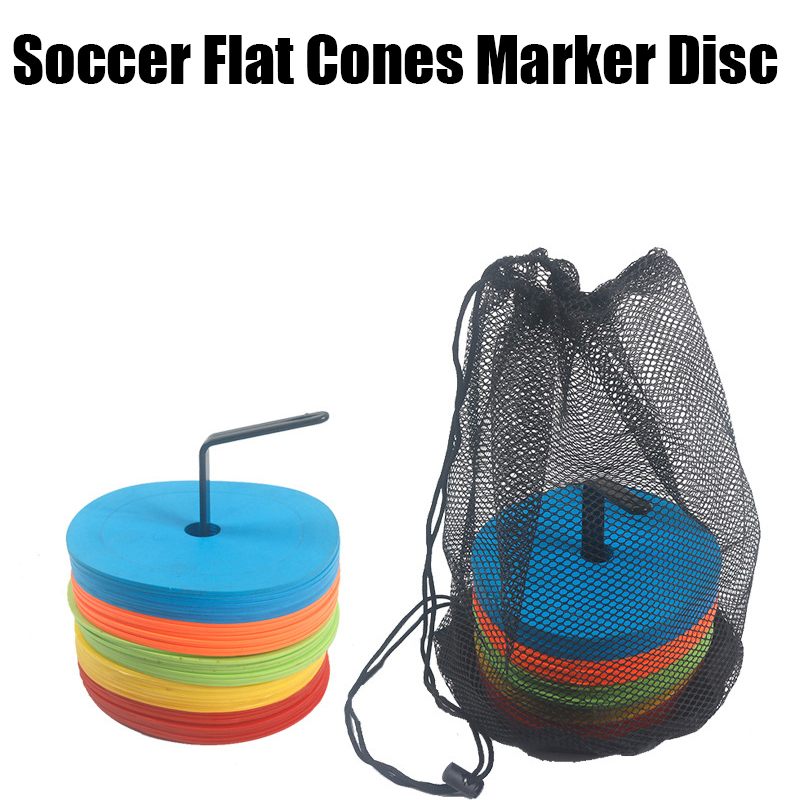 Sports Equipment Basketball - 10pcs Soccer Flat Cones Marker Disc