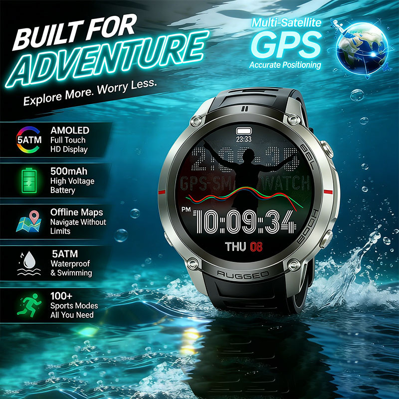 Sports Equipment In French - GPS Outdoor Sports Watch Equipped with