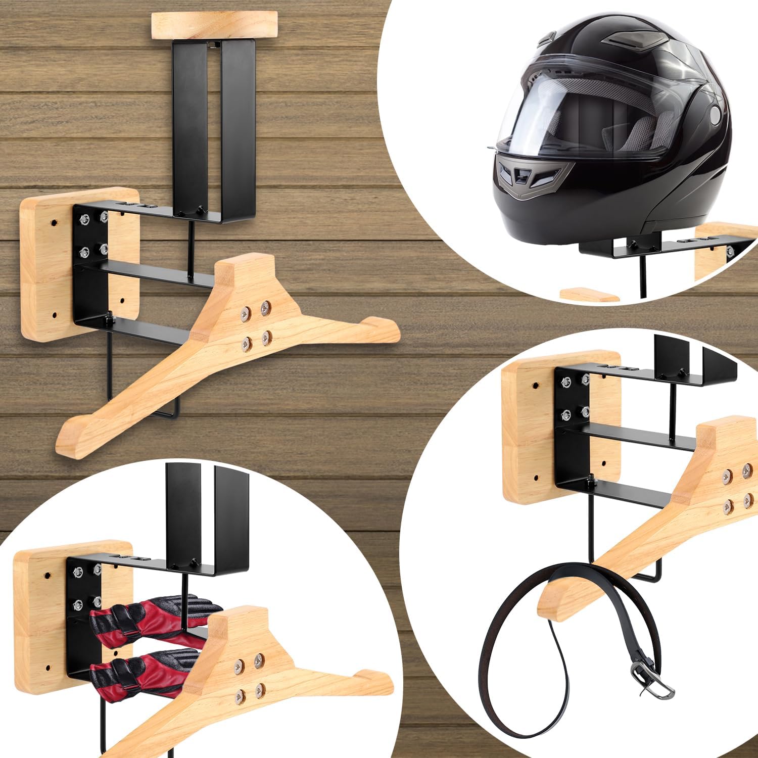 Wood Motorcycle Helmet Holder  - Sports Equipment Holder recension och pris