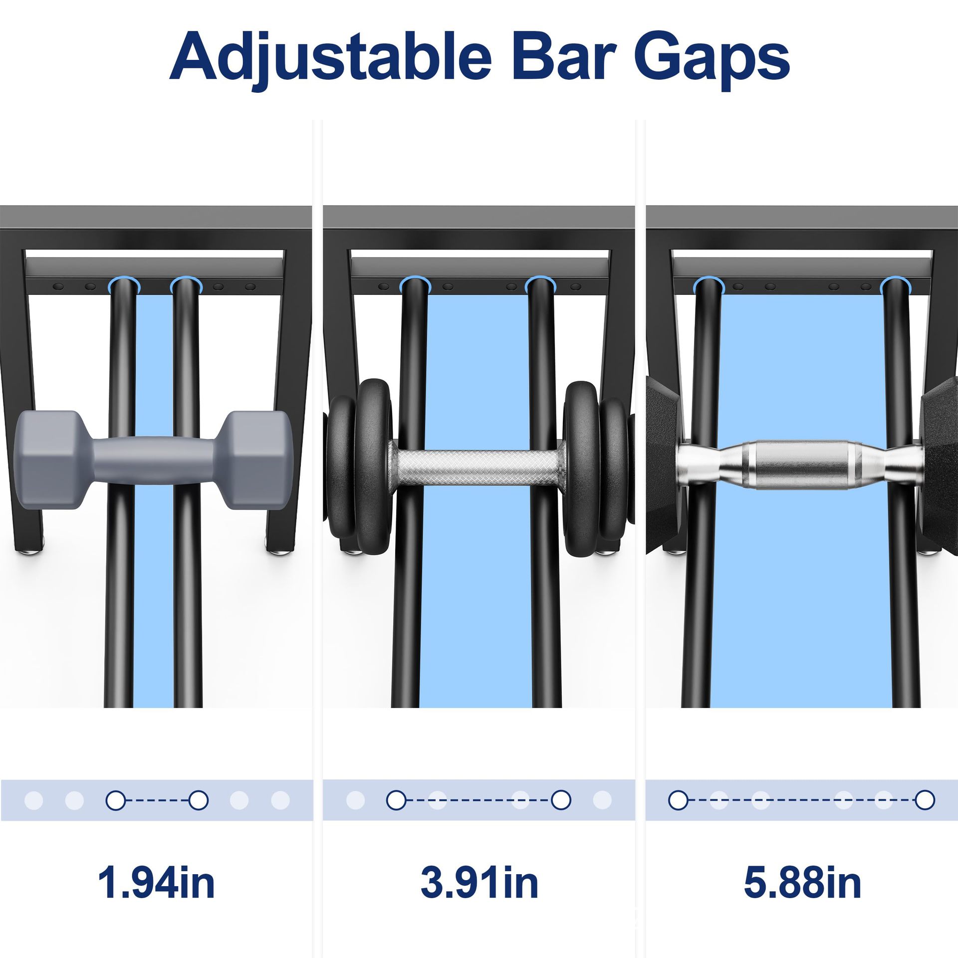 Adjustable Metal Dumbbell Rack - Sports Equipment Holder recension och pris