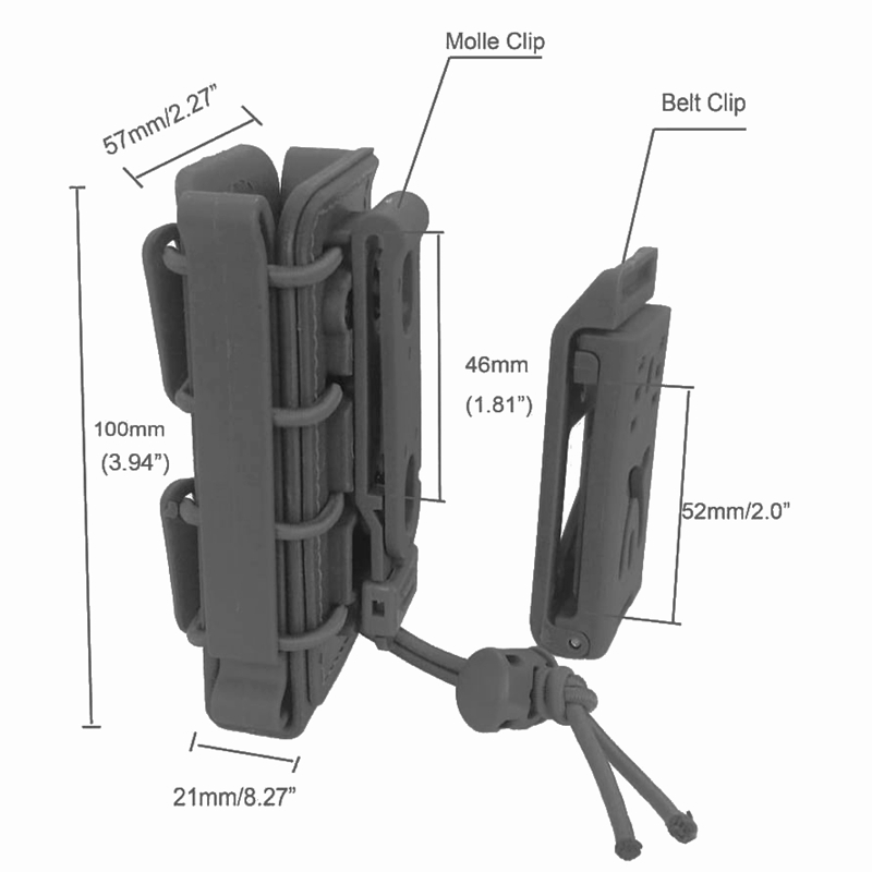 9mmTacticalMolleBeltClipStorag - Sports Equipment Holder recension och pris