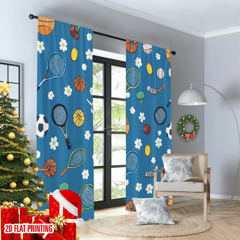 2pcs 2D flat printing Drapes S - Sports Equipment In French recension och pris